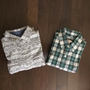 2 Target MERONA MOSSIMO plaid flannel shirts S